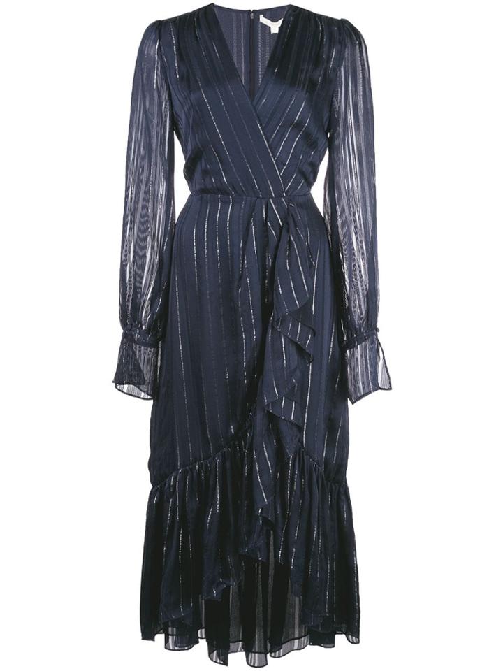 Jonathan Simkhai Metallic Wrap Dress - Blue