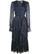 Jonathan Simkhai Metallic Wrap Dress - Blue
