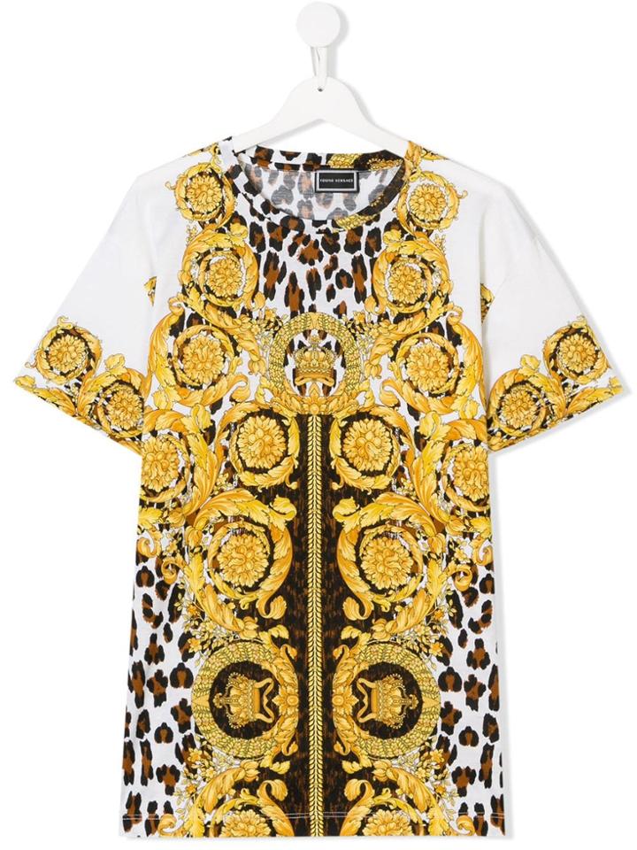Young Versace Baroque T-shirt - White
