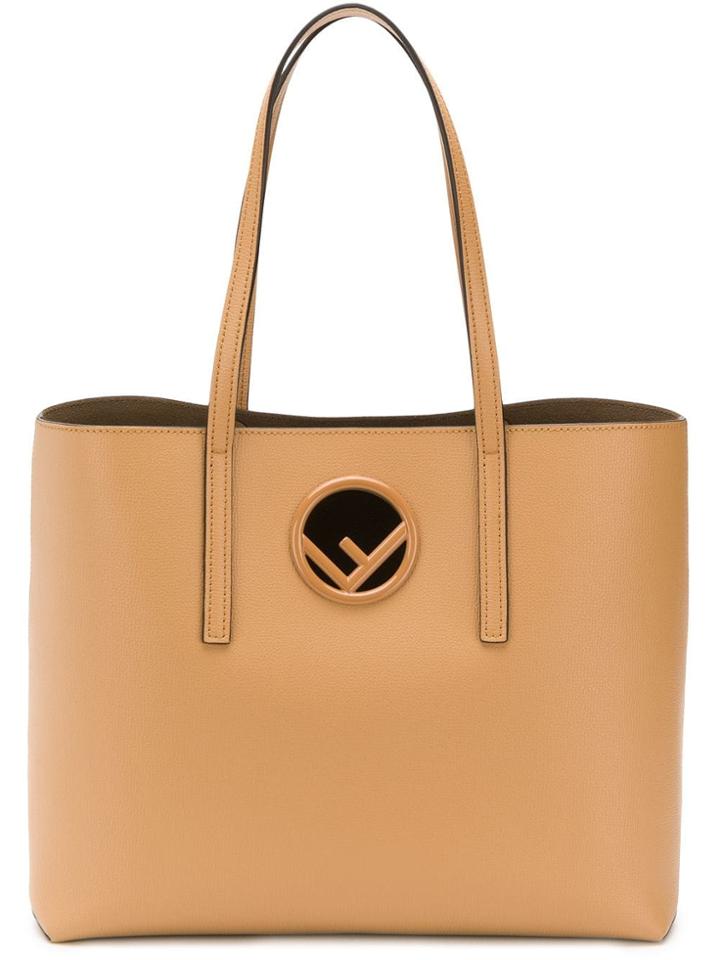 Fendi Logo Shopper Tote - Neutrals