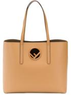 Fendi Logo Shopper Tote - Neutrals