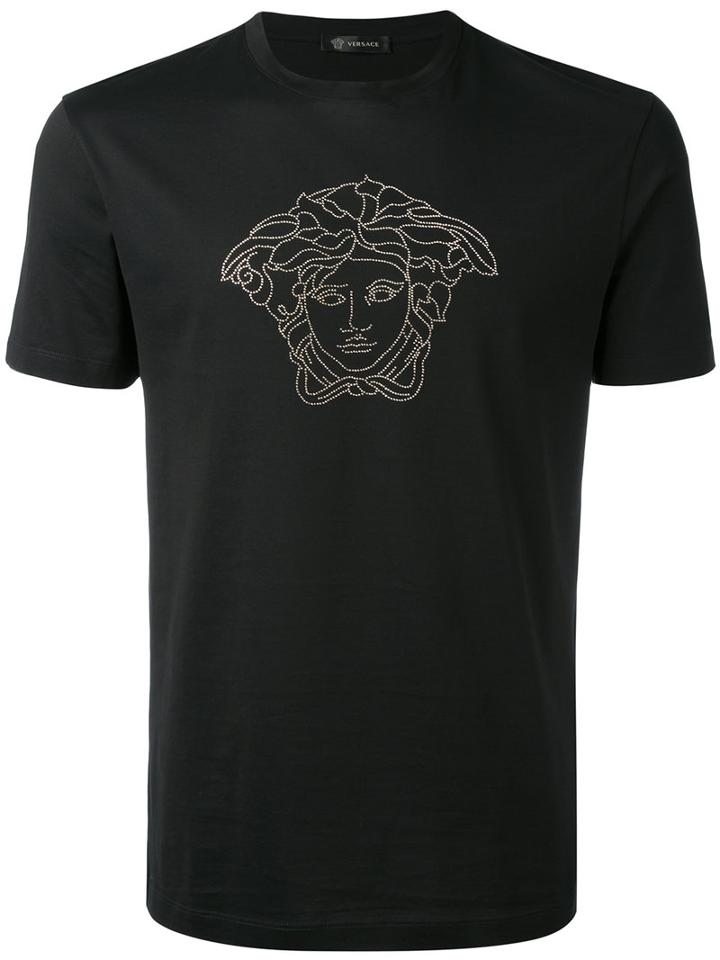 Versace - Medusa Head Swarovski T-shirt - Men - Cotton - Xl, Black, Cotton
