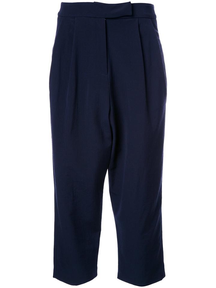 Studio Nicholson Cropped Tapered Trousers - Blue