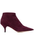 Nina Ricci Kitten Heel Pointed Boots - Purple