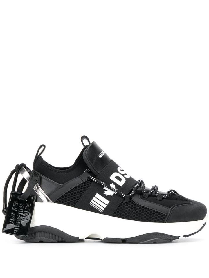 Dsquared2 Logo Print Sneakers - Black