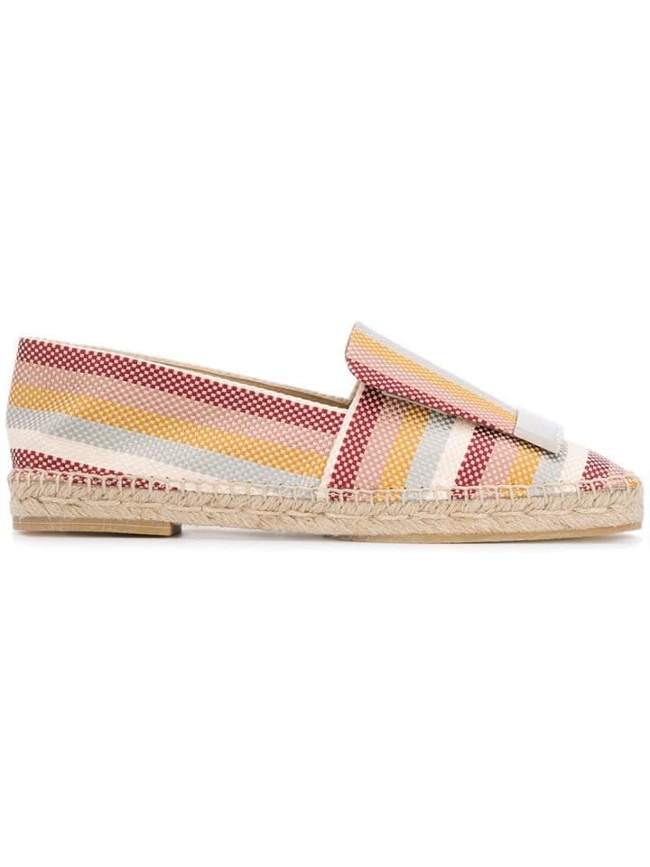 Sergio Rossi Sr1 Striped Espadrilles - White