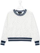 Little Remix Lace Sweatshirt, Girl's, Size: 14 Yrs, White