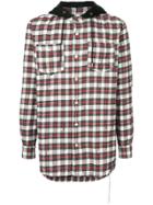Mastermind World Checked Shirt Hoodie - White