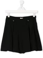 Elisabetta Franchi La Mia Bambina Star Detail Shorts - Black