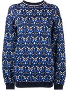 Chloé Oversized Owl Knit Sweater - Blue