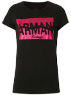 Armani Exchange Camiseta Slim Fit Com Estampa Contrastante - Black
