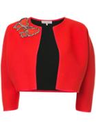 Dice Kayek Boxy Embellished Jacket - Red