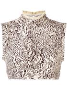 Chloé Patterned Cropped Top - Nude & Neutrals