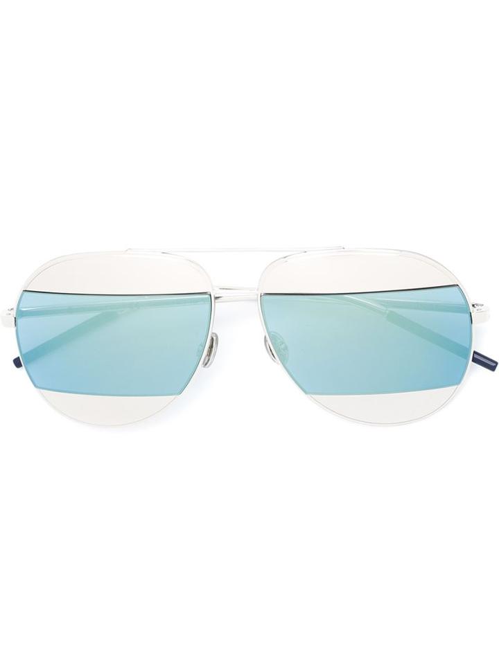 Dior Eyewear 'split 1' Sunglasses, Women's, Grey, Aluminium