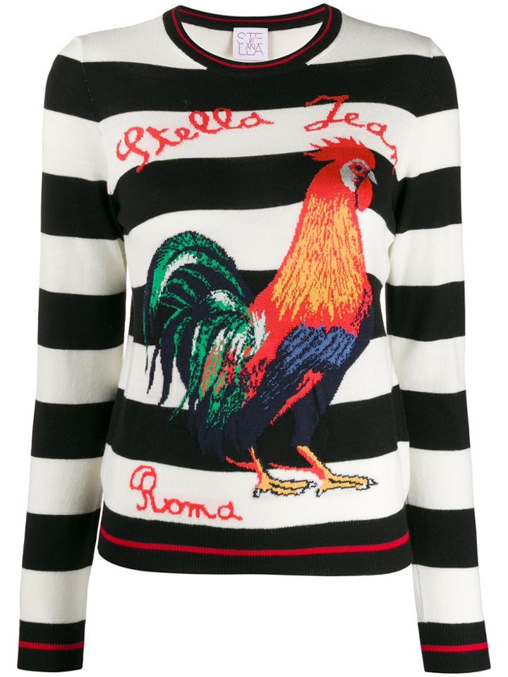 Stella Jean Slim-fit Striped Jumper - Black