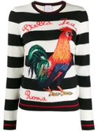 Stella Jean Slim-fit Striped Jumper - Black