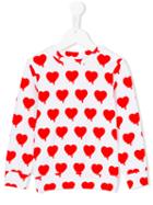 Caroline Bosmans - Heart Print Sweatshirt - Kids - Cotton/spandex/elastane - 4 Yrs, Toddler Girl's, White