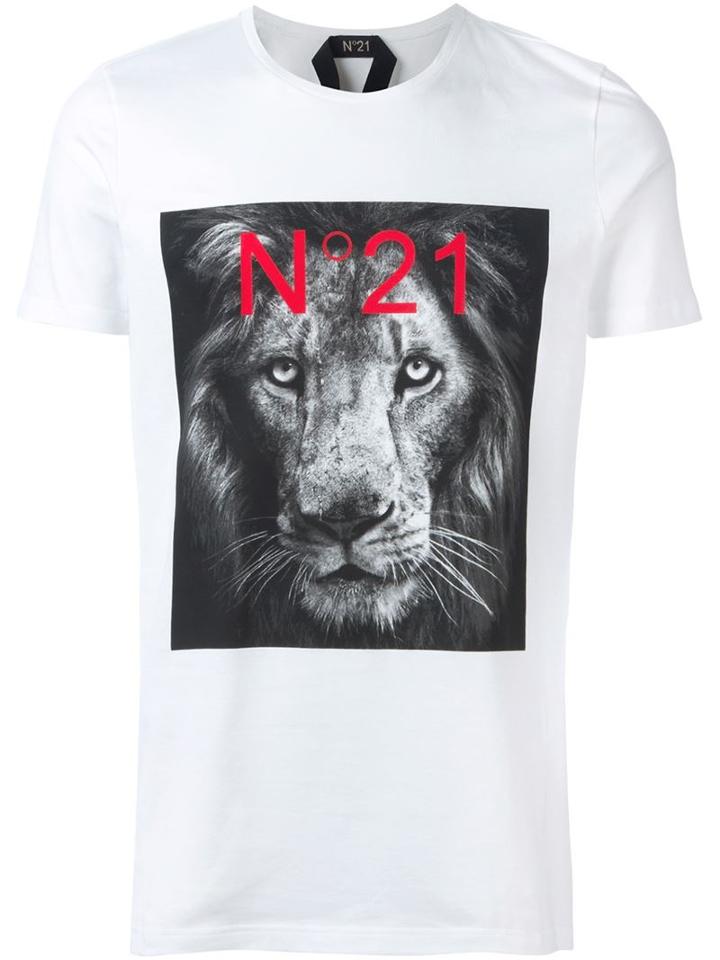 No21 Lion Head Print T-shirt