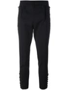 Dsquared2 Bib Detail Trousers, Women's, Size: 42, Black, Polyester/spandex/elastane/virgin Wool