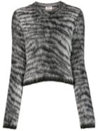 Acne Studios Furry Effect Jumper - Grey