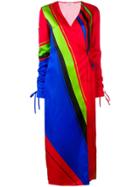 Attico Printed Robe Dress - Red