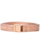 Off-white Brand Embroidery Belt - Pink & Purple