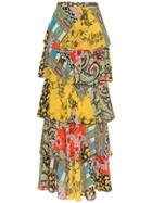 Etro Patchwork Ruffle Maxi Skirt - 108 - Multicoloured