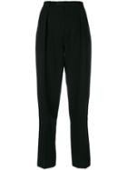 Yves Saint Laurent Vintage Tapered Leg Tailored Trousers - Black
