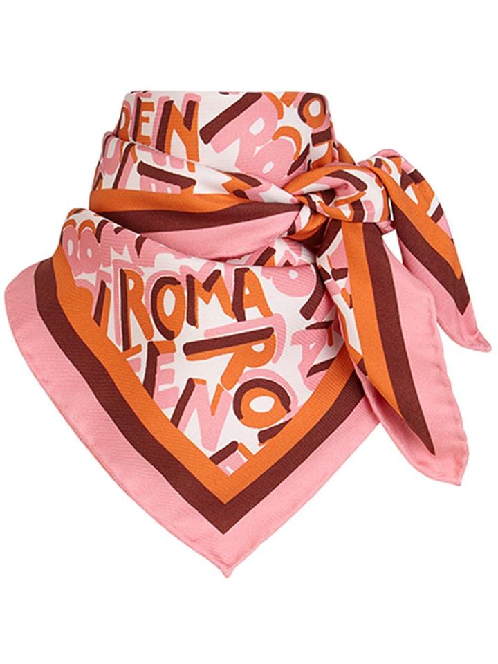 Fendi Graffiti Print Scarf - Pink
