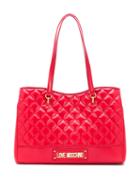 Love Moschino Quilted-effect Tote Bag - Red