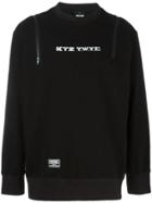 Ktz Embroidered Logo Zip-up Sweatshirt - Black