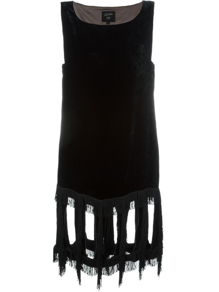 Jean Paul Gaultier Vintage Fringed Velvet Dress