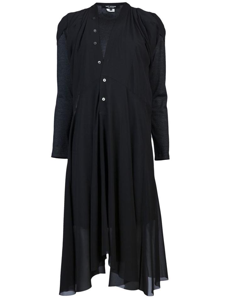 Junya Watanabe Comme Des Garçons Puff Sleeve Dress, Women's, Size: Large, Black, Wool