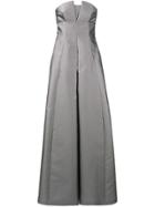 Alberta Ferretti Empire Evening Dress - Grey