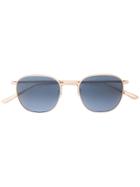 Oliver Peoples Metallic Round Sunglasses - Gold