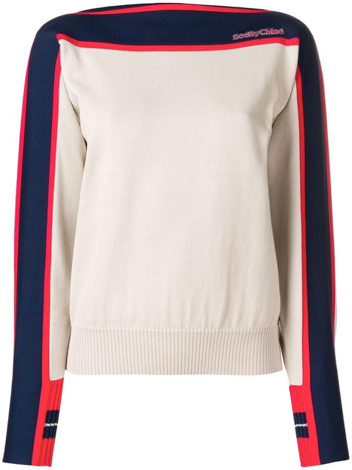 See By Chloé Long Sleeve Jumper - Neutrals
