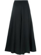 P.a.r.o.s.h. Cropped Wide Leg Trousers, Women's, Size: Small, Black, Spandex/elastane/virgin Wool