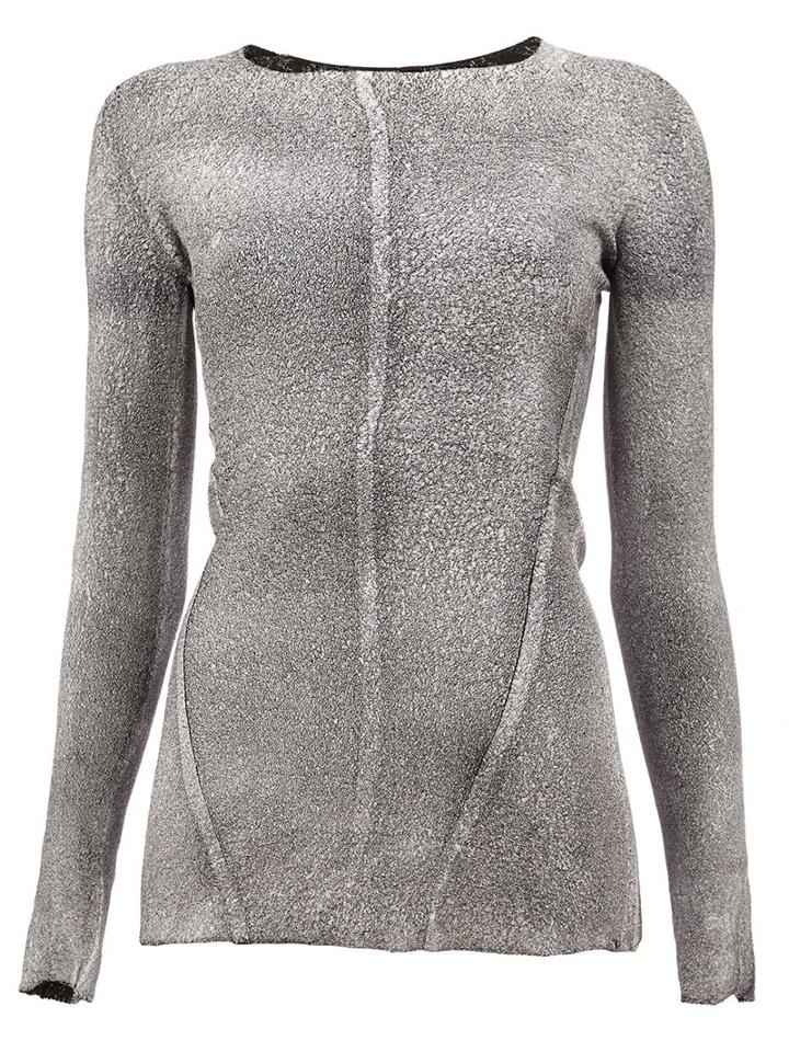 Avant Toi Slim-fit Pullover, Women's, Size: Small, Grey, Silk/polyester/cashmere