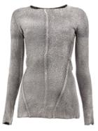 Avant Toi Slim-fit Pullover, Women's, Size: Small, Grey, Silk/polyester/cashmere