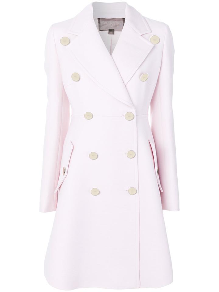 Giambattista Valli Double Breasted Coat - Pink & Purple