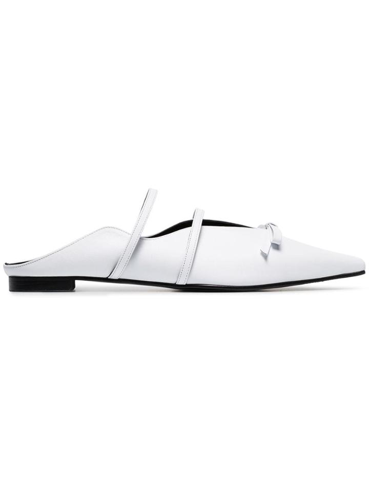 Yuul Yie White Abel Bow Embellished Slipper