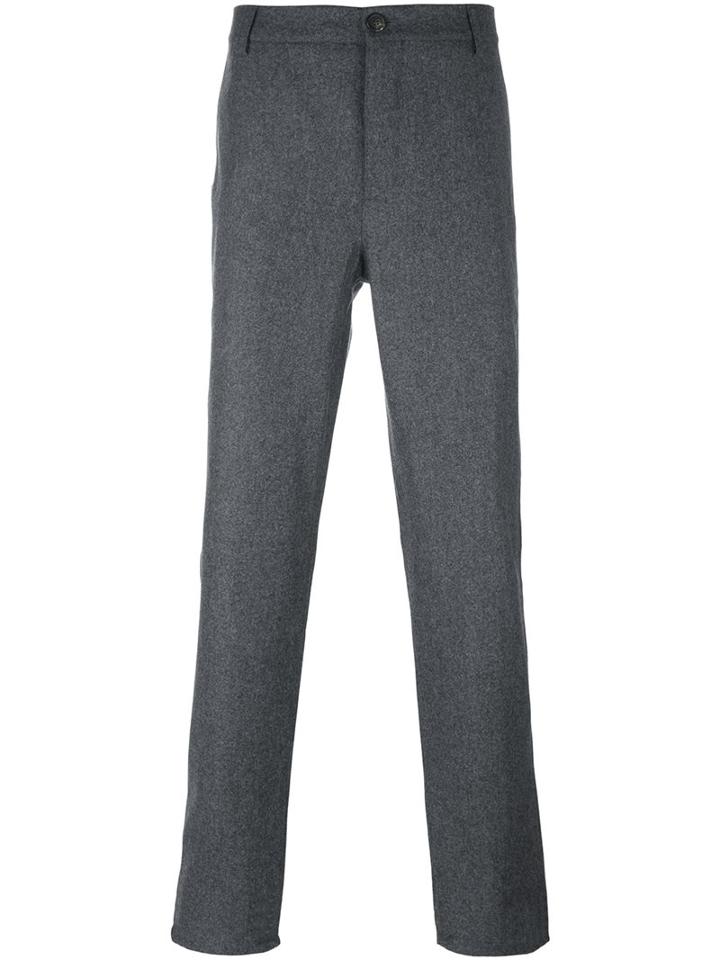 Brunello Cucinelli Tailored Trousers, Men's, Size: 50, Grey, Cotton/viscose/wool
