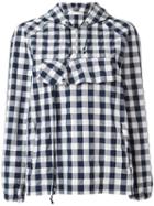 Peter Jensen Gingham Anorak Jacket, Women's, Size: Small, Blue, Cotton/polyamide