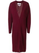 Situationist Zip Front Fitted Dress - Red