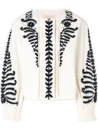 Tory Burch Embroidered Cropped Jacket - White