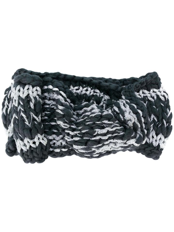 Flapper Knitted Headband - Grey