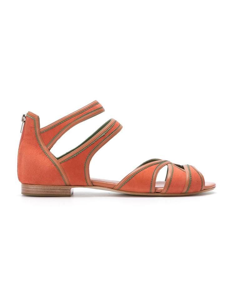 Sarah Chofakian Leather Sandals - Yellow & Orange