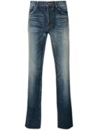 Saint Laurent Destroy Slim-fit Jeans - Blue