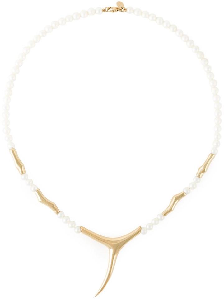 Shaun Leane Pearl Branch Necklace, Women's, Nude/neutrals, Sterling Silver
