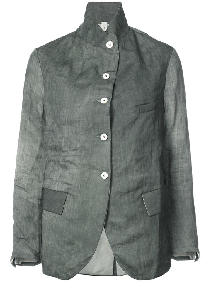 A Diciannoveventitre Curved Hem Jacket - Grey